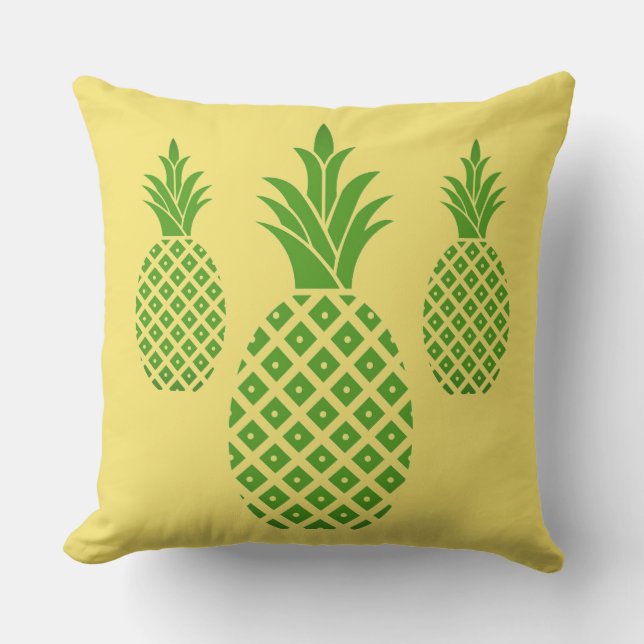 Outdoor Throw Pillow-Pineapples Cushion (Front)