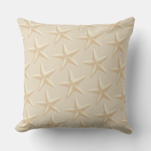 Outdoor Throw Pillow-Starfish Cushion (Front)