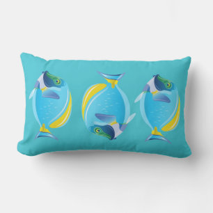 Outdoor Throw Pillow-Tropical Fish Cushion