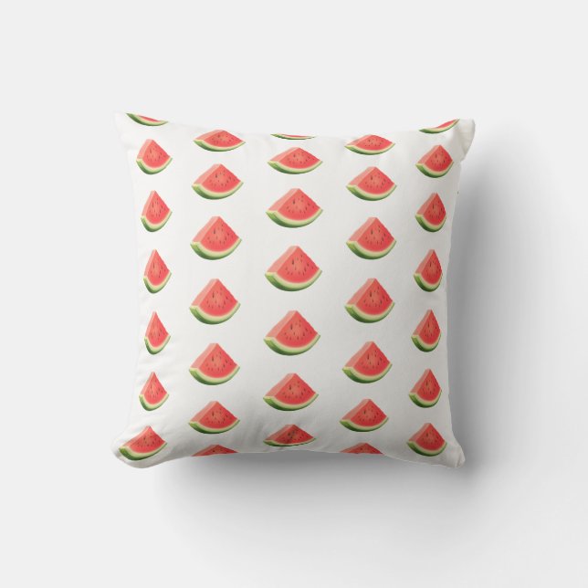 Outdoor Throw Pillow-Watermelon Throw Pillow (Front)