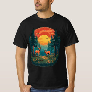 Outdoor Tree Nature Lover Wildlife Retro Forest T-Shirt