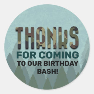 Outdoor Tree Top Obstacle Course Party Stickers