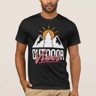 Outdoor Vibes Mountain Tree Sunrise T-Shirt