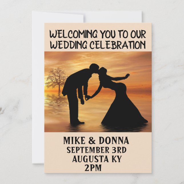 OUTDOOR WEDDING NATURE COUPLE INVITATIONS (Front)