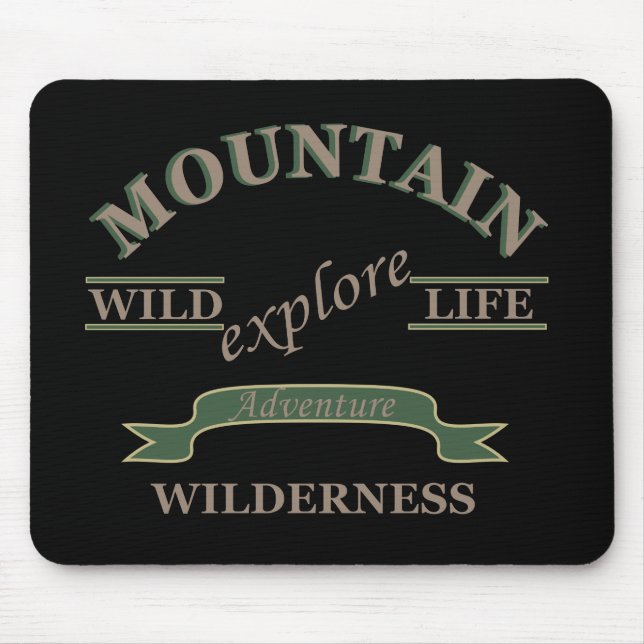 outdoor wild life hiking adventure lover mouse pad (Front)