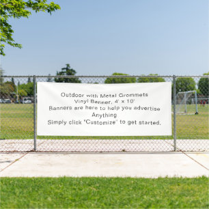 Outdoor with Metal Grommets 4' x 10' Vinyl Banner