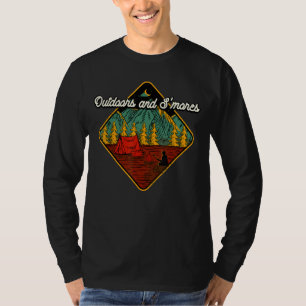 Outdoors And S'mores Camping Foodie Camper Food H T-Shirt