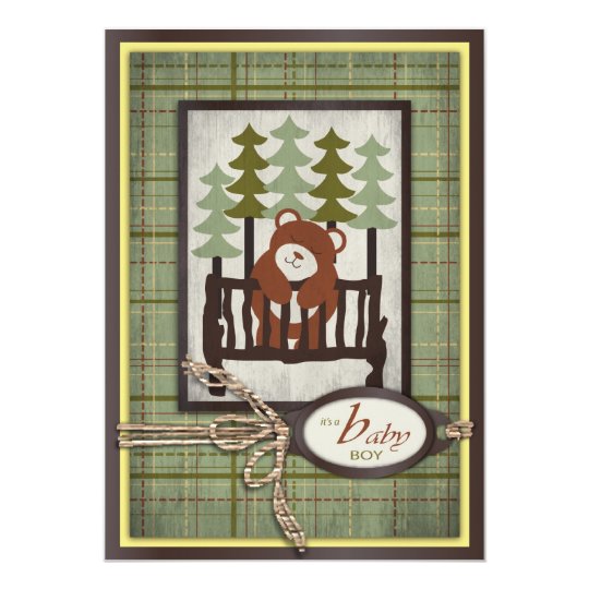 Outdoors Baby Invitation Card