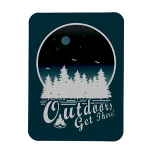 Outdoors Get There Green Midnight Magnet