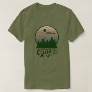 Outdoors Get There! Green T-Shirt