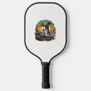 Outdoors Greyhound Dog Reading Book Pickleball Paddle