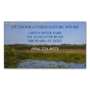  Outdoors Guided Nature Tour Hiking Camping  Magnetic Business Card