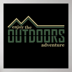 Outdoors hiker adventure poster