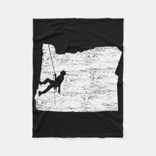Outdoors Oregon Rock Climbing Fleece Blanket