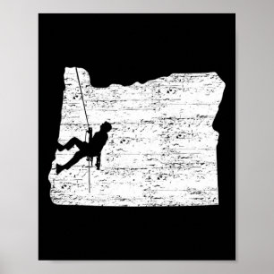 Outdoors Oregon Rock Climbing Poster