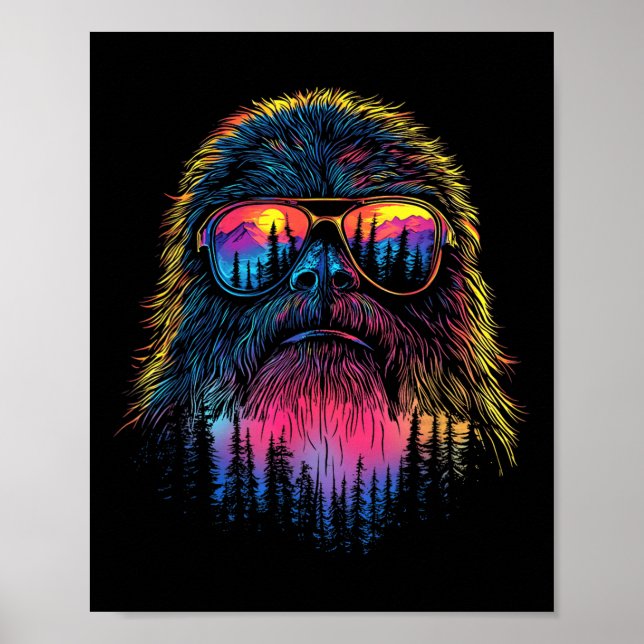 Outdoors Sasquatch Men Women Kids Funny Bigfoot Sa Poster (Front)