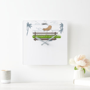 Outdoors Square Wall Clock
