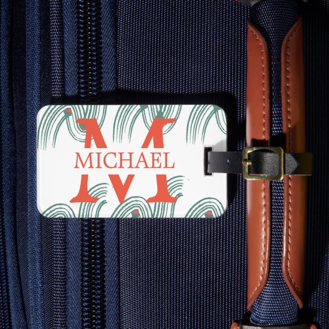 outdoors Traveller monogrammed personalise Luggage Tag (Front Insitu 4)