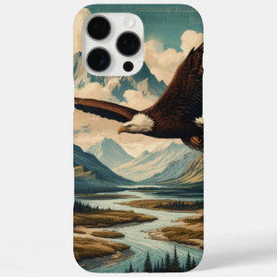 Outdoorsman bald eagle mountain range iPhone 16 pro max case