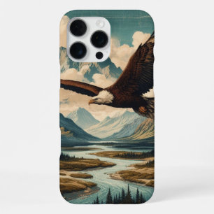 Outdoorsman bald eagle mountain range iPhone 16 pro max case