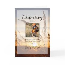 Outdoorsman Photo Downloadable Funeral Program