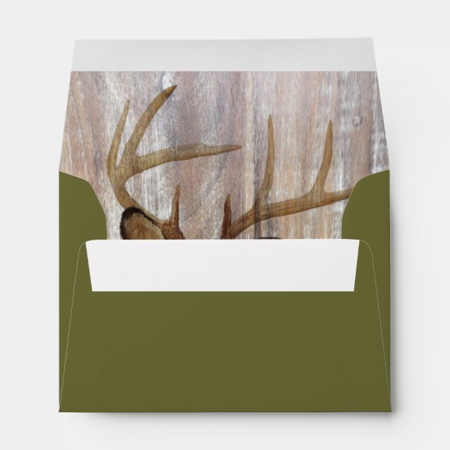 Outdoorsman Western Primitive barn wood deer Envelope (Back (Bottom))