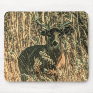 outdoorsman wilderness Camouflage whitetail deer Mouse Pad
