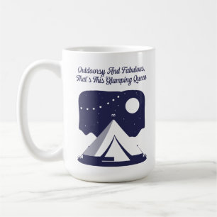 Outdoorsy and Fabulous Glamping Queen Design Coffee Mug
