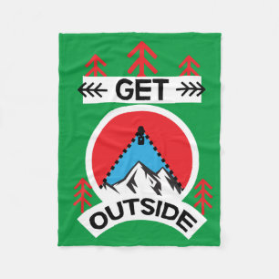 Outdoorsy Outdoorsmen Nature Lovers Art Trav Fleece Blanket