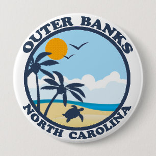 Outer Banks. 10 Cm Round Badge