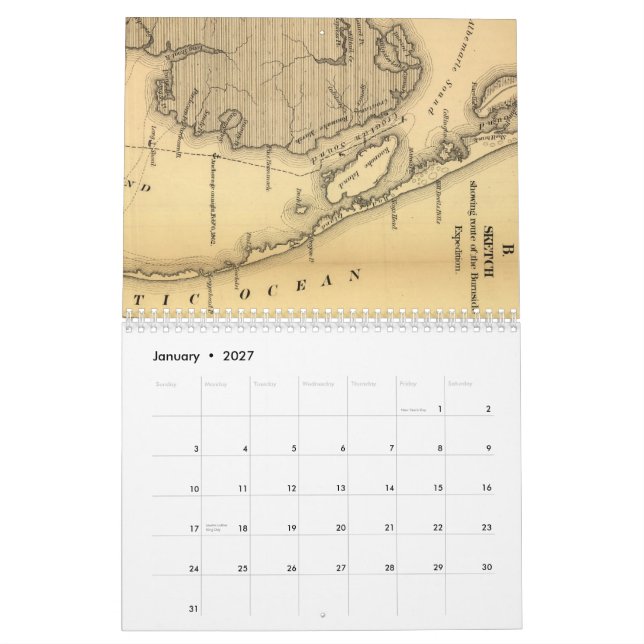 Outer Banks Calendar (Jan 2027)