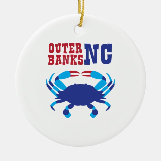 Outer Banks Ceramic Ornament (Front)