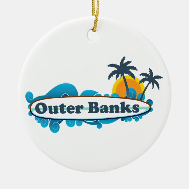 Outer Banks. Ceramic Ornament (Front)