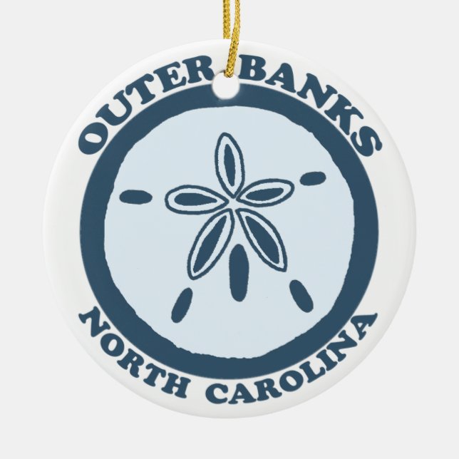 Outer Banks. Ceramic Tree Decoration (Front)