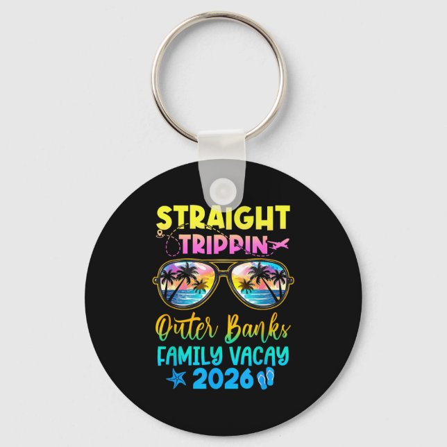 Outer Banks Family Vacay Vacation 2026 Straight Tr Key Ring (Front)