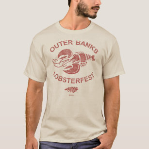 Outer Banks Lobsterfest OBX Dark Red Retro Vintage T-Shirt