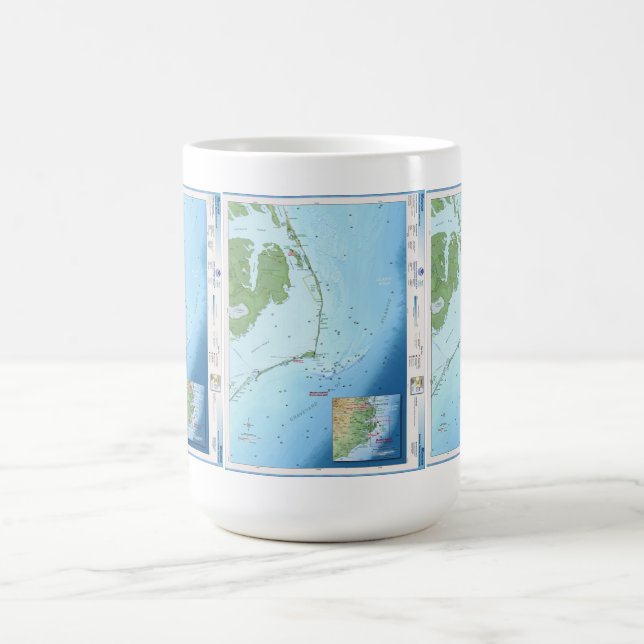 Outer Banks Map Coffee Mug (Center)