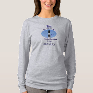 Outer Banks -- My Happy Place -- long sleeve T T-Shirt