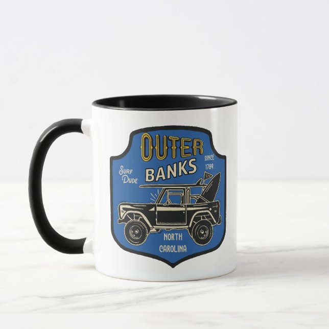Outer Banks NC Badge Mug (Left)