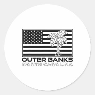 Outer Banks Nc Beach Vacation North Carolina Obx U Classic Round Sticker