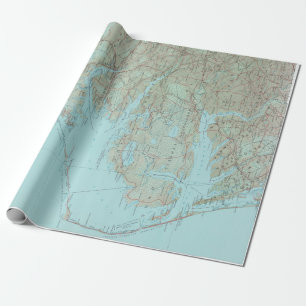 Outer Banks NC Map (1993)  Wrapping Paper