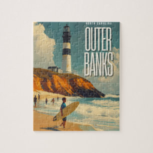 Outer Banks NC Vintage Travel  Jigsaw Puzzle
