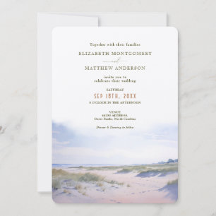 Outer Banks NC Wedding Invitation