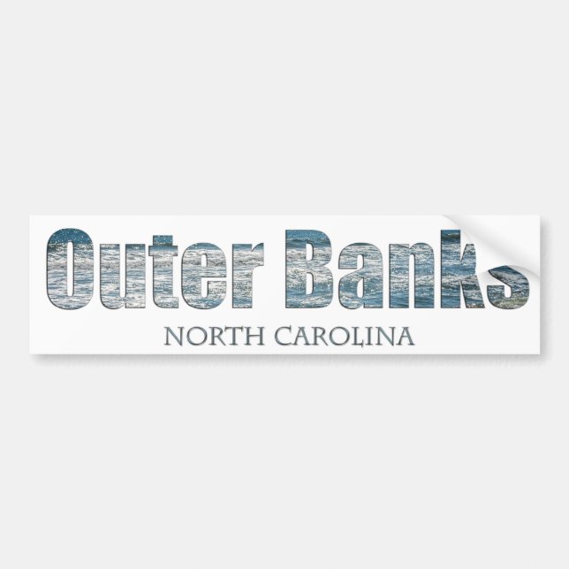 Outer Banks North Carolina Bumper Sticker (Front)
