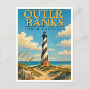 Outer Banks North Carolina Cape Hatteras GeoSaga Holiday Postcard