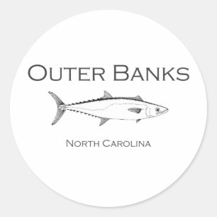 Outer Banks North Carolina King Mackerel Classic Round Sticker