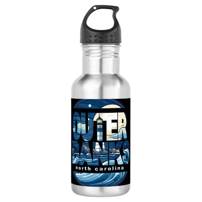 Outer Banks North Carolina Lighthouse 710 Ml Water Bottle (Front)