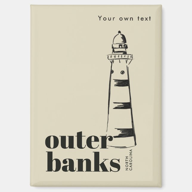 Outer Banks North Carolina scribbled lighthouse  Magnet (Front)