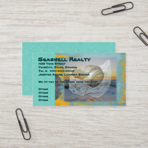 Outer Banks North Carolina Seashell & Surf Business Card