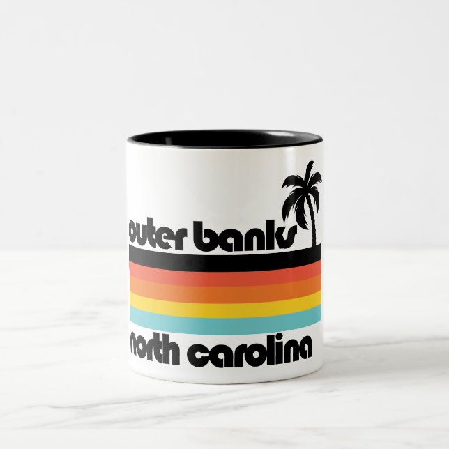  Outer Banks North Carolina Two-Tone Coffee Mug (Center)